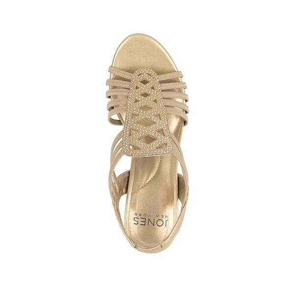 Karen Scott Women\'s Danely Strappy Dress Sandals, Soft Gold Size 8M